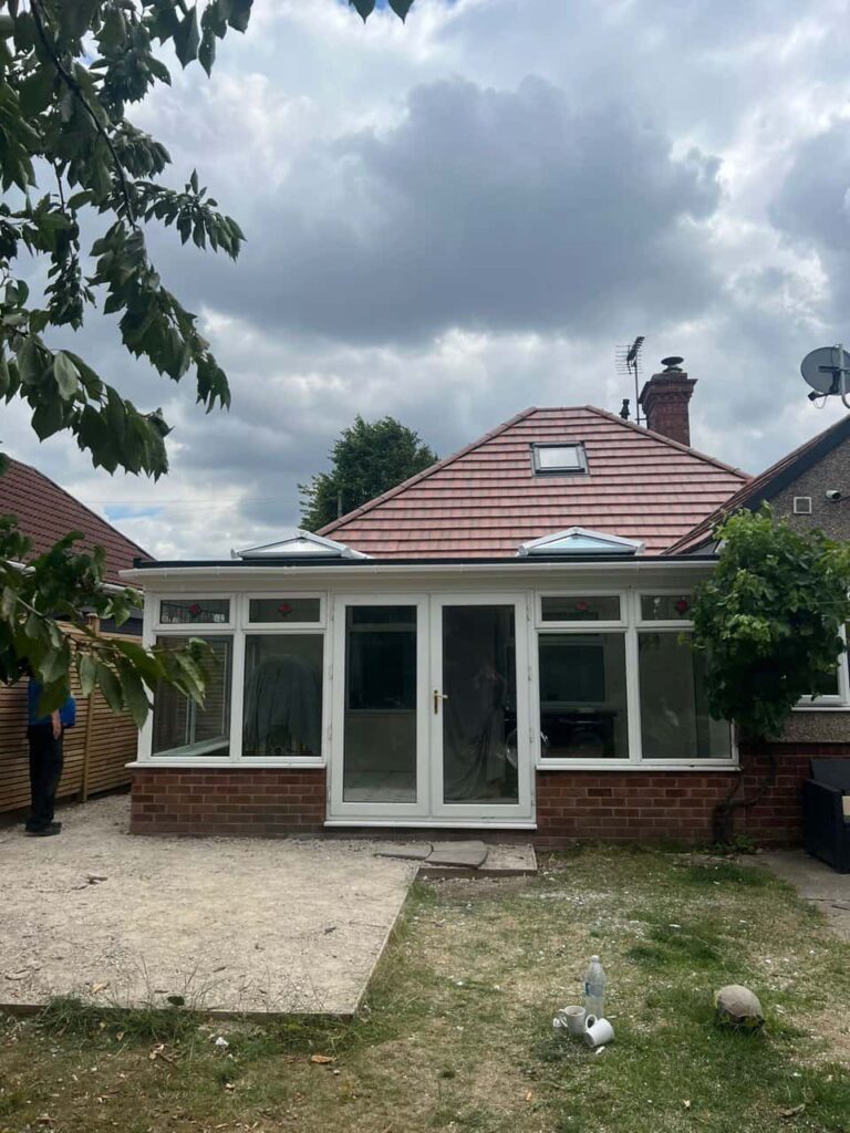 This is a photo of a hipped roof on a bungalow that has just had roof repairs carried out. Works carried out by TRP Roofing Goole